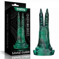 Вібростимулятор - Double-Claw Vibrating Silicone Dildo Savage Charm Sex Aura Київ