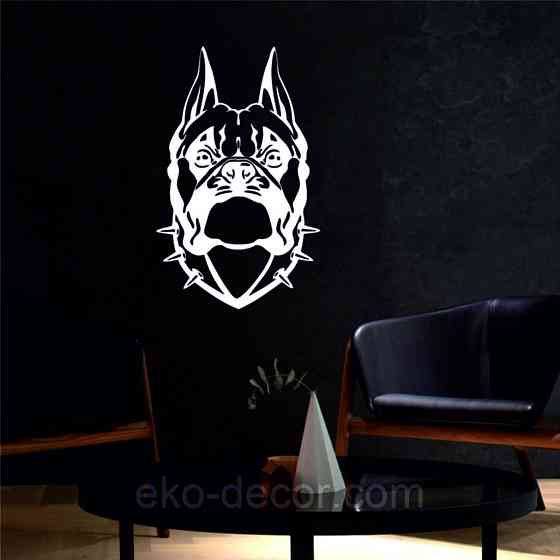 Декоративное настенное Панно «Боксер», Декор на стену 70*44 см, Белый Киев