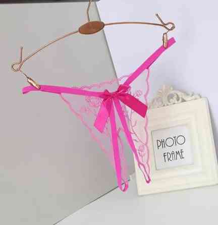 Трусики з відкритим доступом малинові - розмір універсальний, резинка до 100см Київ