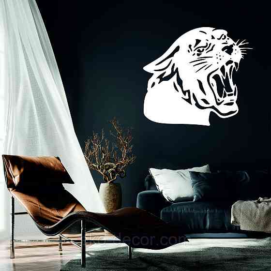 Декоративне настінне Панно «Пантера», Декор на стіну 50*44 см, Білий Київ