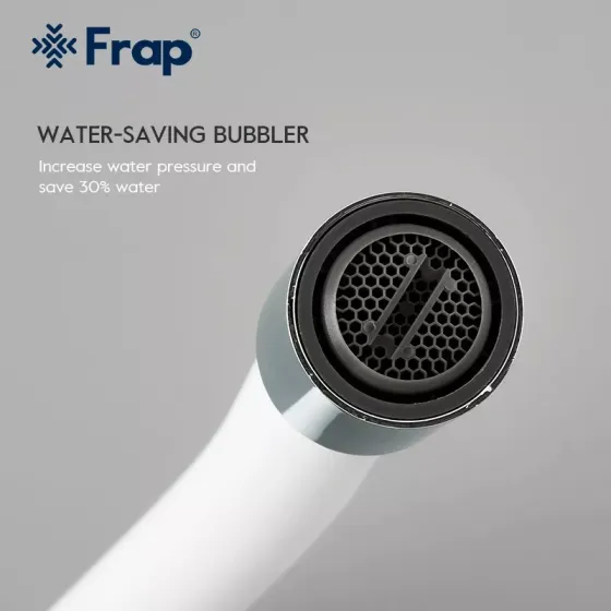 Смеситель для кухни Frap F4049 с гибким изливом, белый/хром Киев