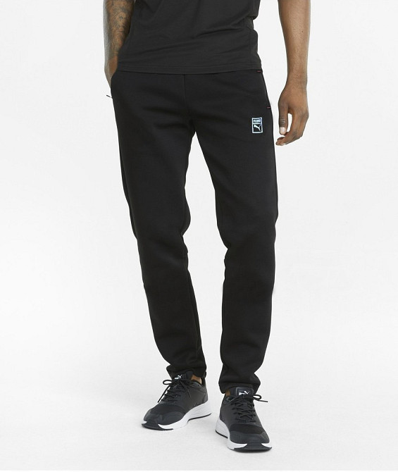 Мужские спортивные зауженные штаны Puma,ткань лакоста,прямые 50 Киев - изображение 1