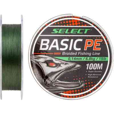 Шнур Select Basic PE 100m Dark Green 0.26mm 45lb/20.8kg (1870.27.68) Вінниця