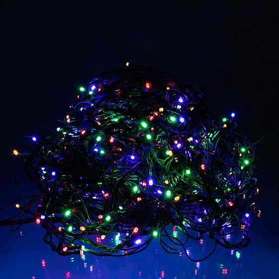 Новорічна гірлянда вулична Бахрома 36 м 600 LED чорний провід Мультиколор 36МBML Коломия