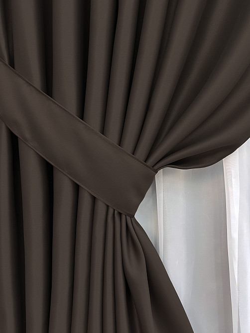 Комплект готових штор VR-Textil Bagema Rvs № 2076ш Венге 150х290 см 2 шт (33-1277) Київ - фото 5