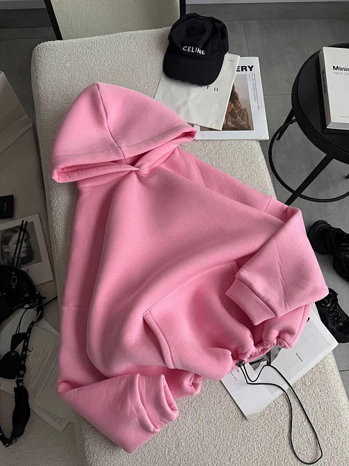 Женская базовая кофта худи из турецкой тринитки на флисе Одесса - изображение 1