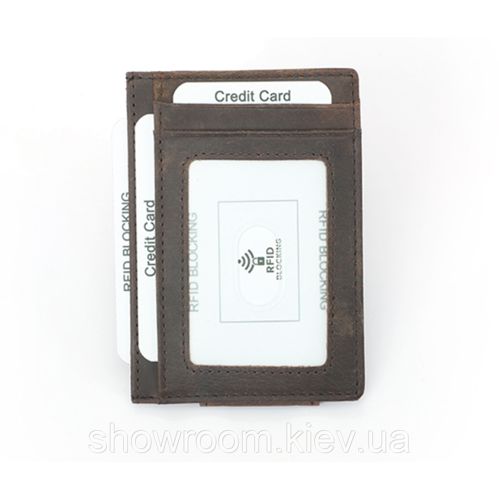 Мужской кожаный зажим для денег Wild Leather (2124) brown Киев - изображение 2