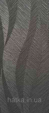 Шпалери вінілові на флізеліні Grandeco Time метрові абстракція структурні хвилі смуги чорні Київ