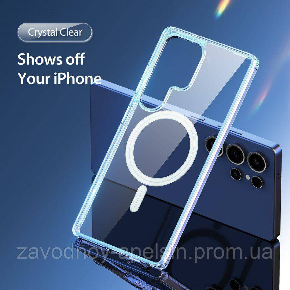 Samsung S25 Ultra S938 Прозорий чохол Магнітне кільце (TPU+PC) Одеса - фото 3
