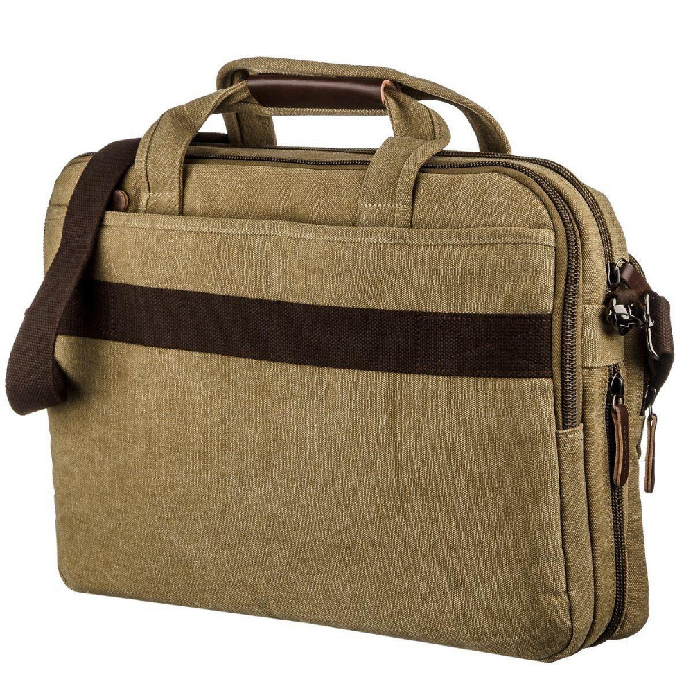 Сумка текстильна для ноутбука Vintage 20186 Хакі Київ - фото 2