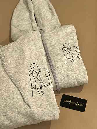 Парные теплые толстовки для влюбленных с Вашим силуэтом с фото Черновцы