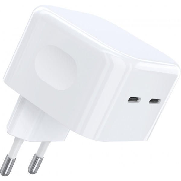 Зарядний пристрій 2хUSB-C 35W PD QC3.0 Q5008 білий Choetech (Q5008-EU-WH) Киев - изображение 1