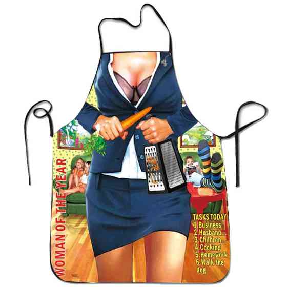 Фартух прикольний дівчина з морквиною 80 на 60 см різнобарвний Київ