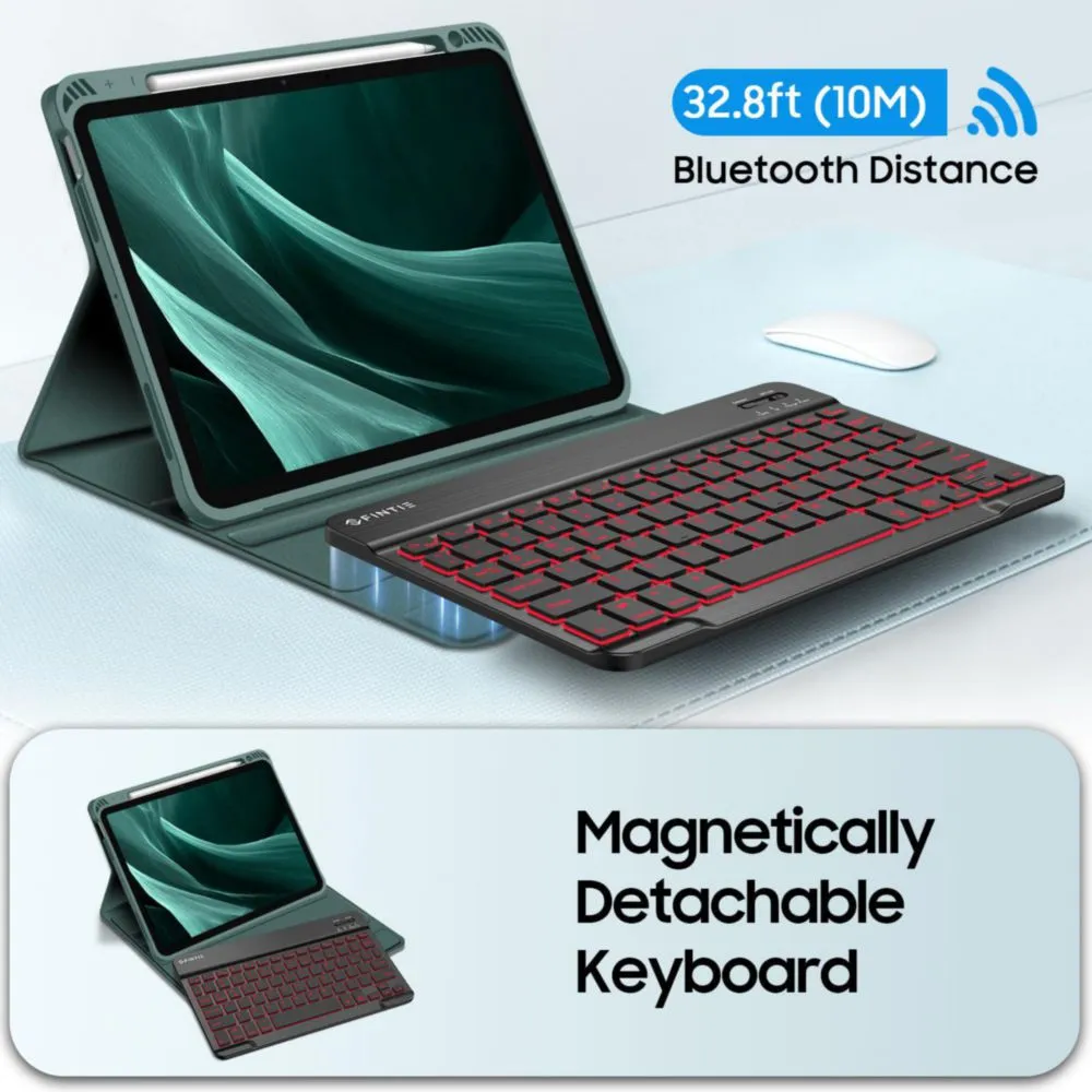 Чохол-клавіатура Fintie для iPad Air 11" M4/M3/M2 та Air 4/5, Bluetooth, 7 кольорів підсвічування, магнітна клавіатура Київ - фото 6