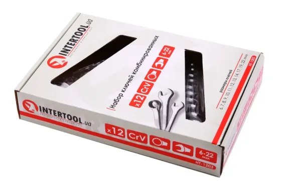 Набір ключів ріжково-накидних 12 ед. Intertool (6-22м) Вінниця