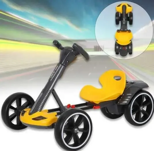 Машина детская электро HL-B6 с аккум.6V, 4.5A, 6км.ч, до 50кг, 3-8 лет желтая Коломия - фото 1