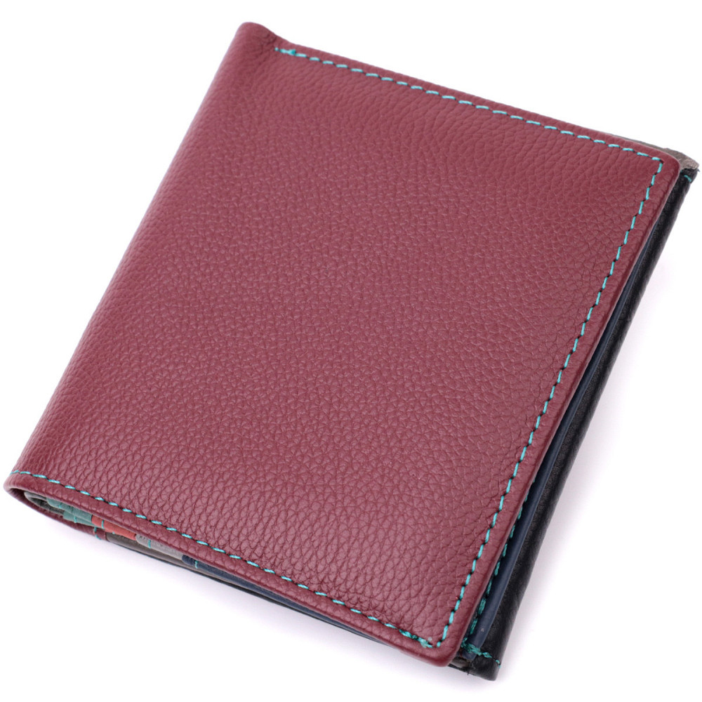 Стильный женский кошелек с оригинальной монетницей из натуральной кожи ST Leather 19510 Разноцветный Киев - изображение 2