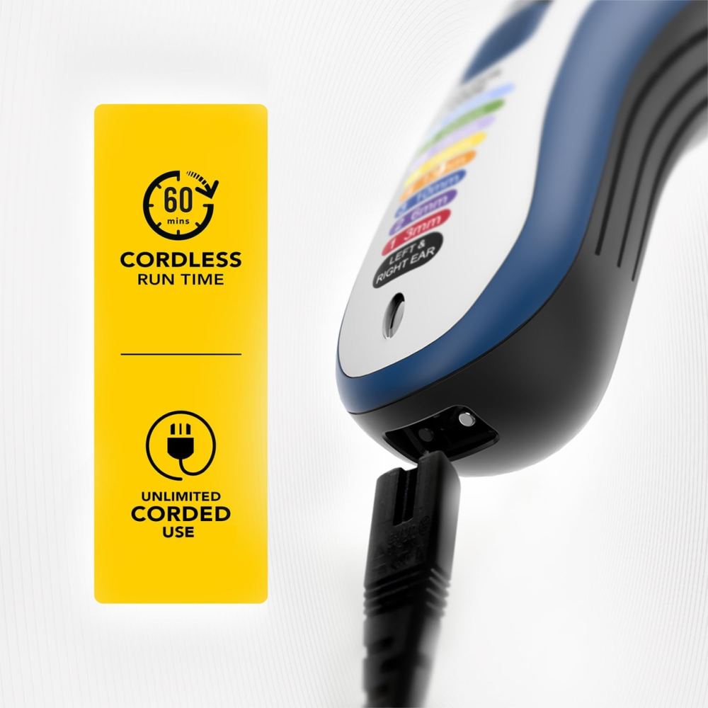 Бездротовий набір для стрижки Wahl Colour Pro 3-в-1, акумуляторна машинка для стрижки, тример для носа та вух, кольорові насадки Київ - фото 8