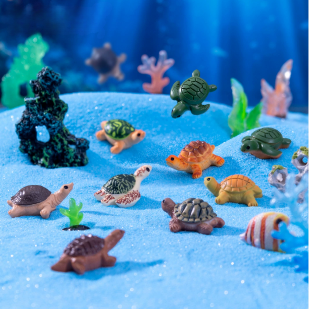 Фігурка Черепашка 2 х 3.2 см для мініатюри, мінісада, пісочного столу Коричневий Одеса - фото 1