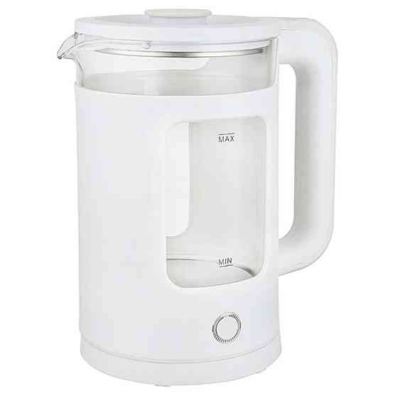Электрический чайник 2л, 2200Вт + база, СВ 9212, Белый / Электрочайник прозрачный / Дисковый электрочайник Киев