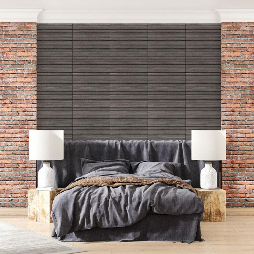 Покрытие виниловое самоклеющееся 3D рейки 600х600х2,8мм Металлический пепел SW-00002196 Днепр - изображение 6