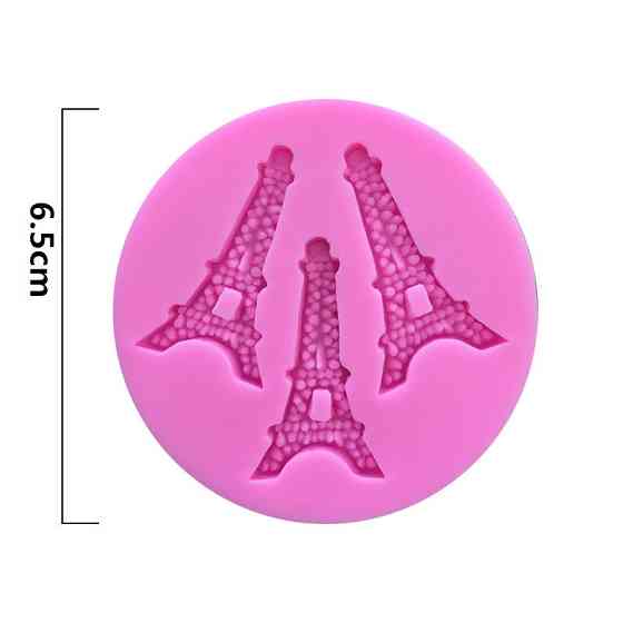 Молд силиконовый Эйфелева башня 65 мм розовый Киев
