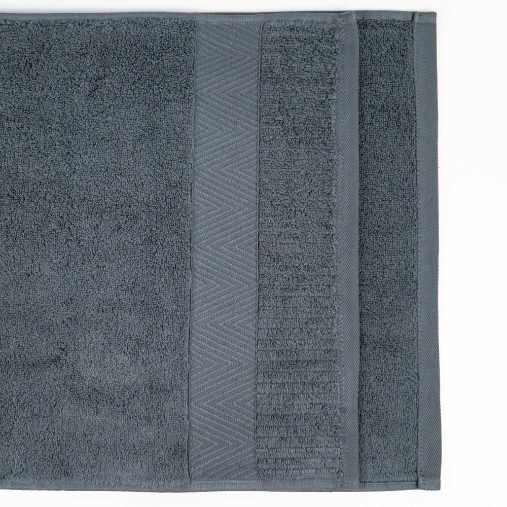 Махровий рушник 50x90см Преміум якості Зеро Твіст Бордюр 550г/м2 (Сірий) Суми - фото 3