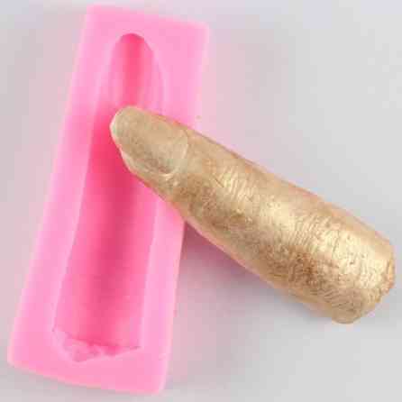 Молд силиконовый Палец 65 мм розовый Киев