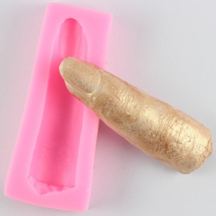 Молд силіконовий Палець 65 мм рожевий Київ - фото 4