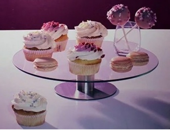 ПІДСТАВКА ПІД ТОРТ СКЛЯНА КРИСТАЛ Ø 35 СМ Н 2 СМ (ШТ) 2158 ABA-OPT Одеса - фото 1