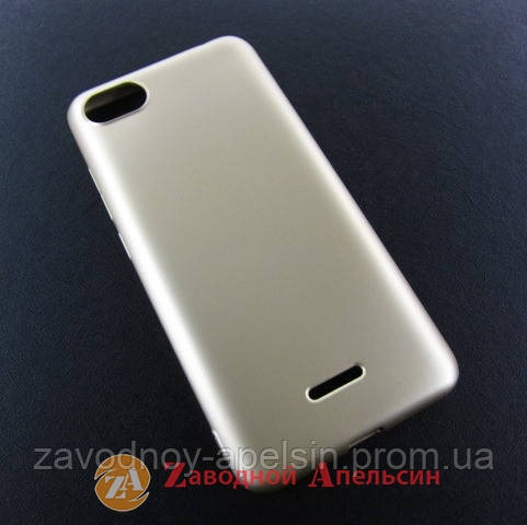 Xiaomi Redmi 6A защитный чехол Soft touch gold Одесса - изображение 1