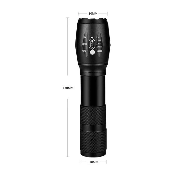 Уцінка: Надпотужний LED ліхтар Mediashop Tac Light — 5 режимів, Zoom, авіаційний алюміній (Чорний) Київ - фото 19