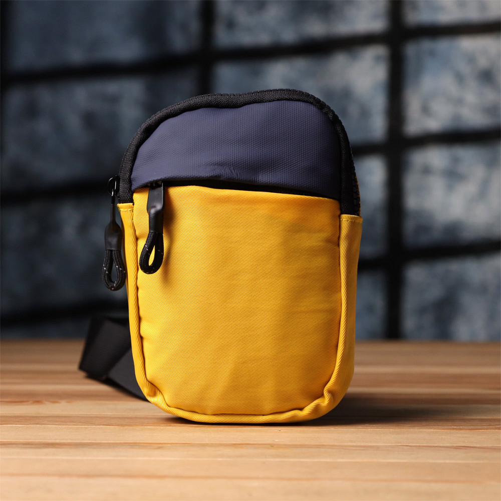 Слінг сумка для подорожей із якісного текстилю Vintage sale_15155 Жовтий Київ - фото 7