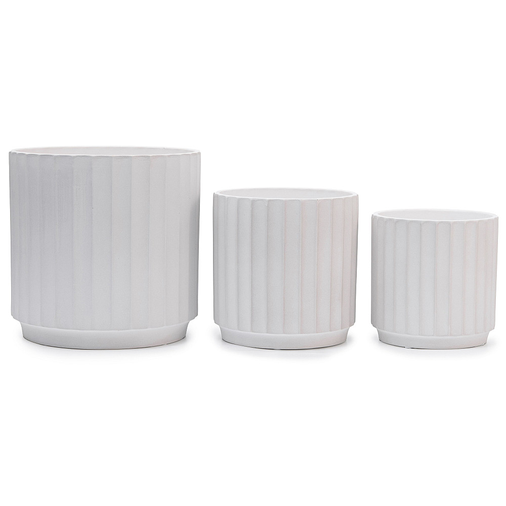 elemi Набір кашпо для квітів керамічні elemi "Грань" (13.5"; 16"; 20.5") (1,4 л; 2,4 л; 4,2 л) Коломыя - изображение 1