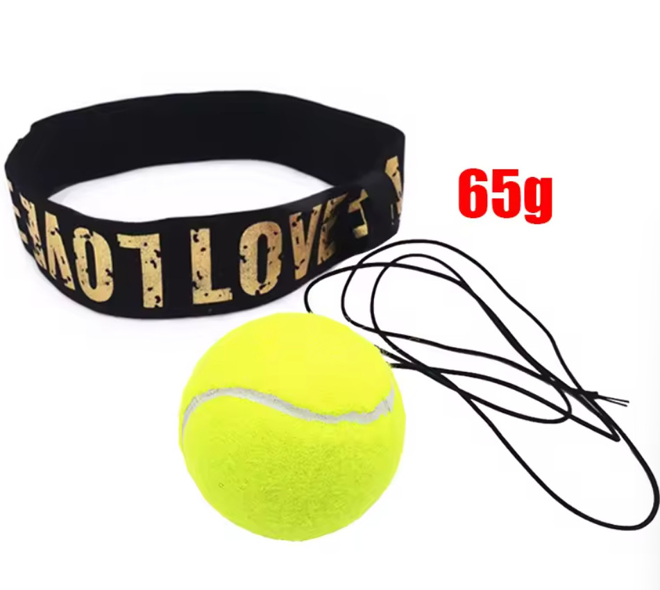 Боксерський рефлекс-м'яч на голову файтбол для тренування реакції 65г (жовтий) Николаев - изображение 1