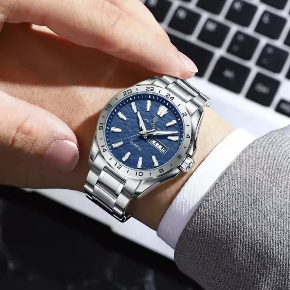 Часы мужские наручные кварцевые Poedagar Cruize Серебристый Киев - изображение 8