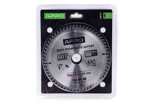 Диск пильный по дереву 190х32(30)х60Т APRO Ровно
