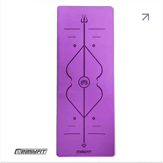 Килимок для йоги професійний EasyFit Pro каучук 5 мм Фіолетовий Коломия