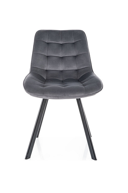 Стілець MONTI VELVET чорний каркас/сірий BL.14 Київ - фото 3