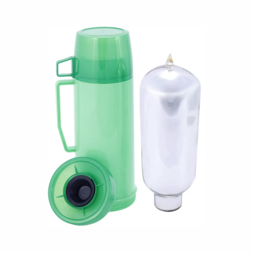 Термос 450мл скляна колба + пластикова чашка (синій,зелений,червоний) KAMILLE 2070 Житомир - фото 8