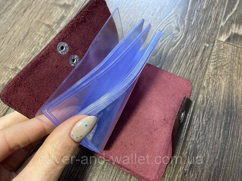 Маленька шкіряна візитниця для пластикових карток ST Leather Київ - фото 4