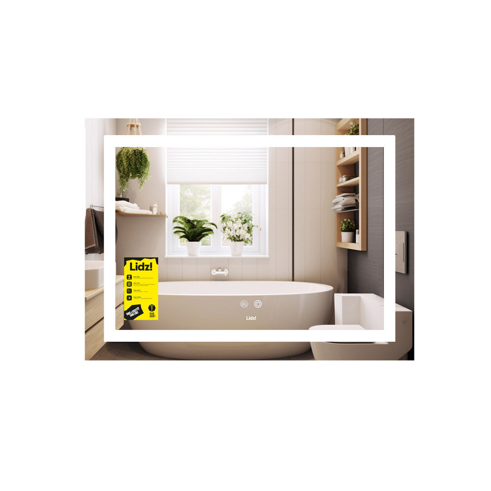 Дзеркало Lidz Kubis (KU1) 700х500 з LED-підсвіткою Touch, з антизапотіванням, з димером, рег. яскравості LD78LF90448485 Київ - фото 7