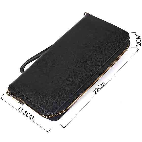 Мужской горизонтальный кожаный клатч SHVIGEL 19120 Черный Киев