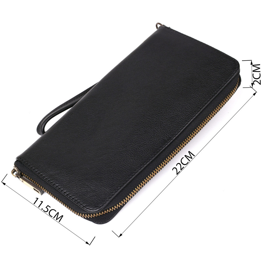 Мужской горизонтальный кожаный клатч SHVIGEL 19120 Черный Киев - изображение 3