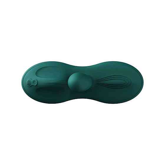Sit-on-top смарт-вібратор Zalo – Flora Smart Vibrating Pad Turquoise Green, 9 моторів Sex Aura Київ