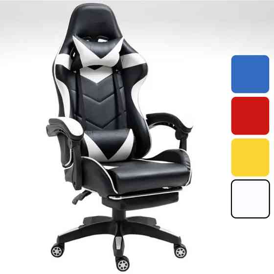 Крісло геймерське комп'ютерне ігрове Bonro B-810 з підставкою для ніг офісне для комп'ютера дому і офісу Київ