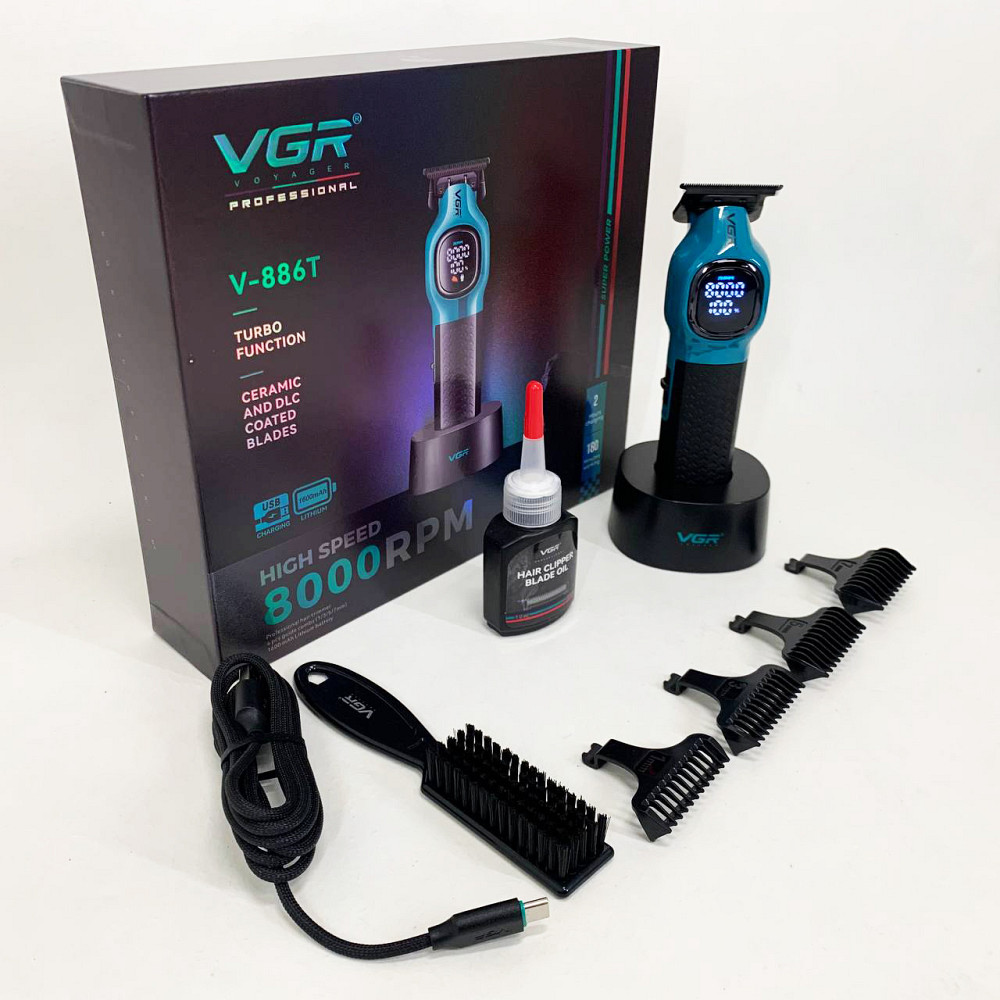 Триммер для стрижки аккумуляторный профессиональный, Мужской набор для стрижки волос беспроводной WU-35 Львов - изображение 10