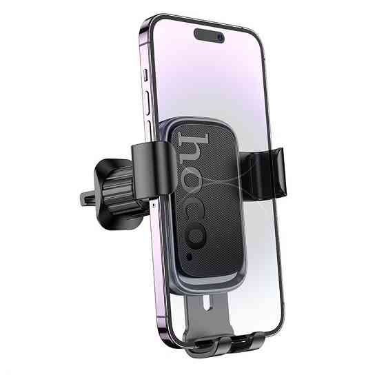 Автотримач для телефона HOCO H80 Vista gravity car holder (air outlet) Black Metal Gray Одеса