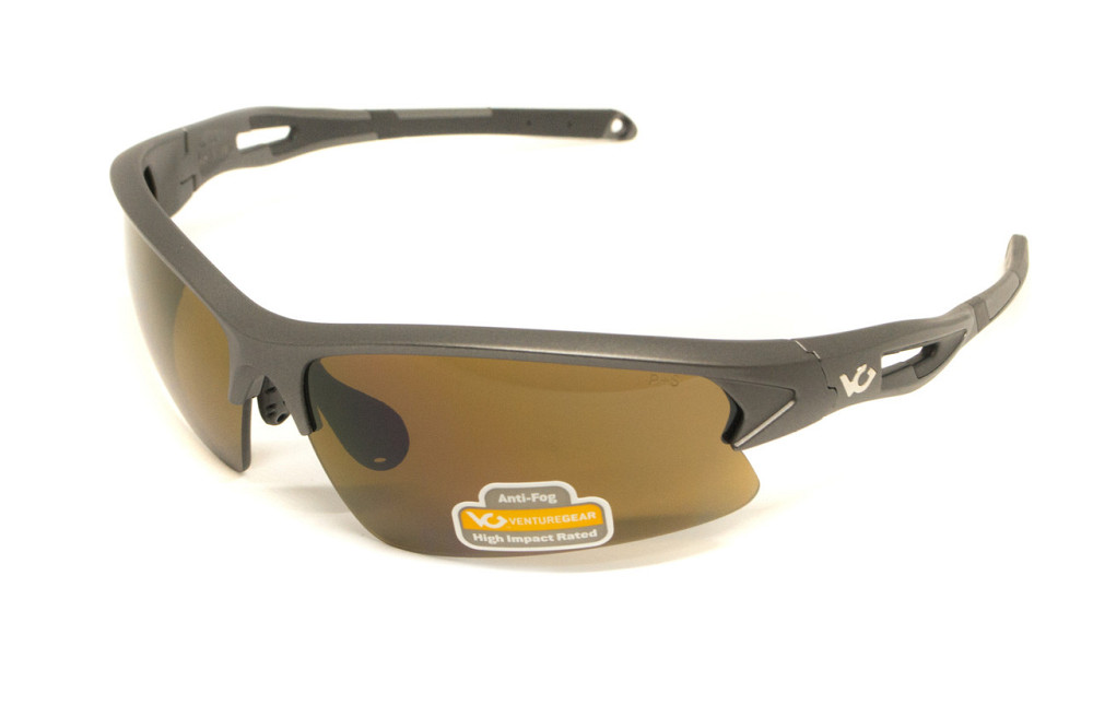 Окуляри захисні Venture Gear MontEagle GunMetal (bronze) Anti-Fog, коричневі в оправі кольору "темний металік" Запорожье - изображение 1