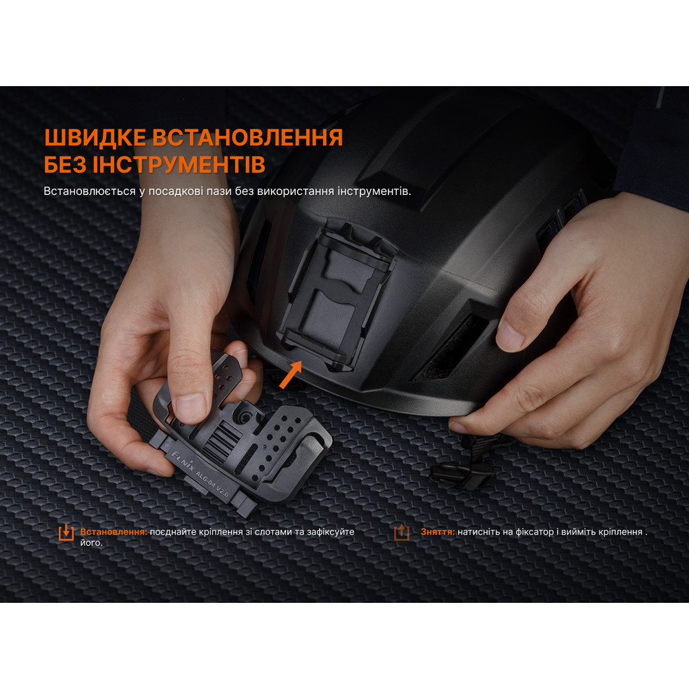 Кріплення на шолом для налобних ліхтарів Fenix ALG-04 V.2.0 Вінниця - фото 9